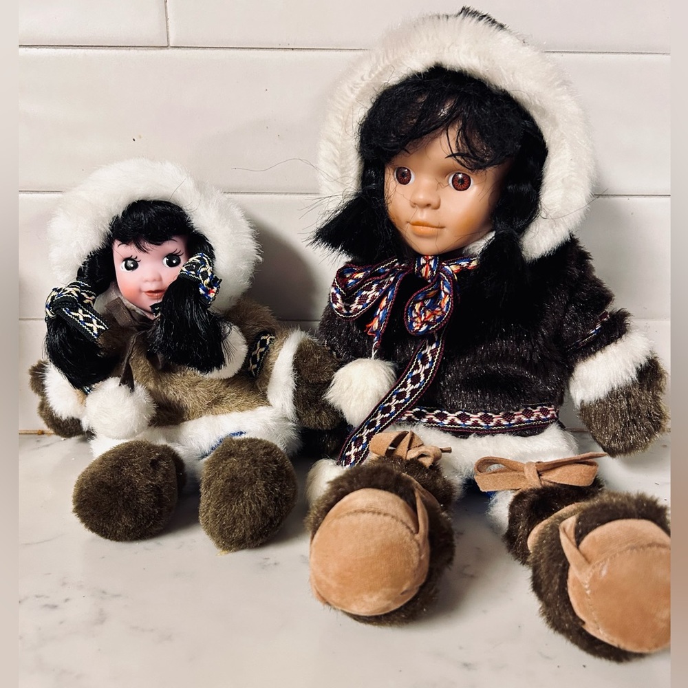 Vintage Alaskan Friends Native American Eskimo Dolls